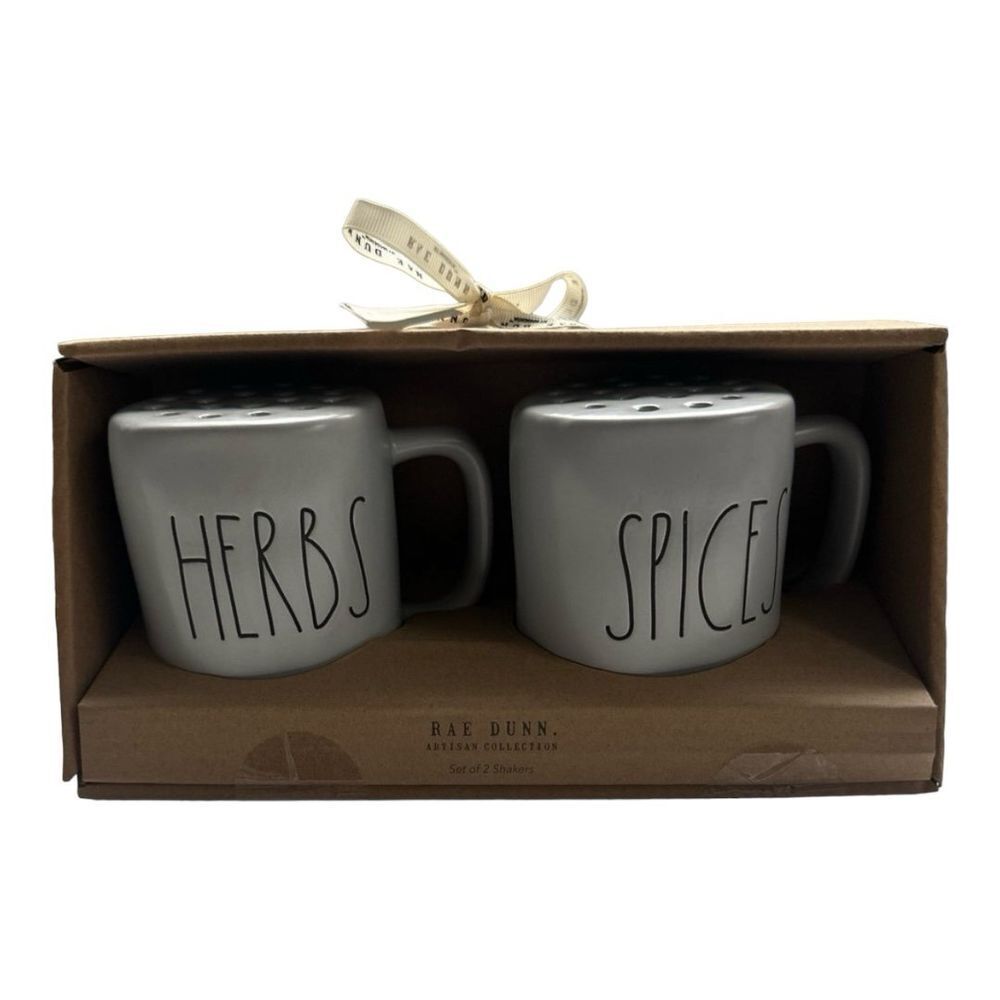 Rae Dunn Herbs‎ Spices Shakers Set Artisan Collection Kitchen Decor